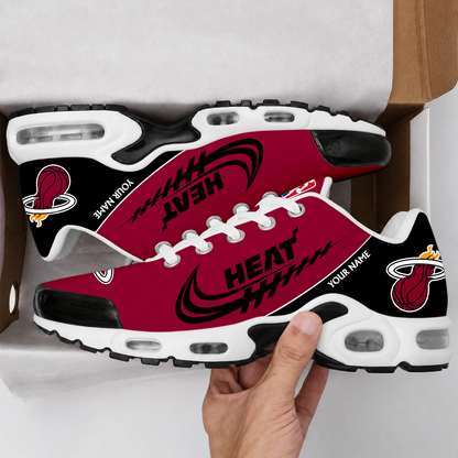 LIMITED EDITION - NEW CUSTOMIZED NBA20 MHE MIAMI HEAT AIR MAX PLUS SNEAKERS