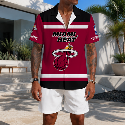 LIMITED EDITION - NEW CUSTOMIZED NBA20 MHE MIAMI HEAT UNISEX HAWAIIAN SHIRT