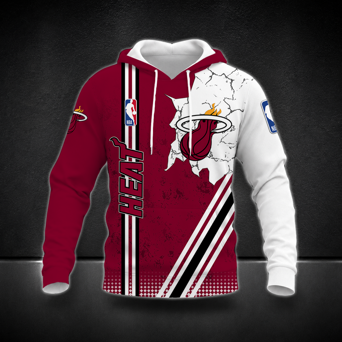 FINAL SALE - NEW CUSTOMIZED NBA20 MHE MIAMI HEAT T-SHIRT, POLO SHIRT, ZIP POLO SHIRT, SWEATSHIRT, HOODIE & ZIP HOODIE