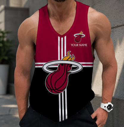 FINAL SALE - NEW CUSTOMIZED NBA20 MHE MIAMI HEAT MEN'S TANK TOP