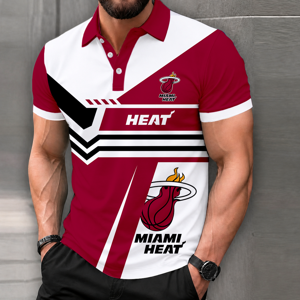 FINAL SALE - NEW CUSTOMIZED NBA20 MHE MIAMI HEAT POLO SHIRT, ZIP POLO SHIRT & T-SHIRTS