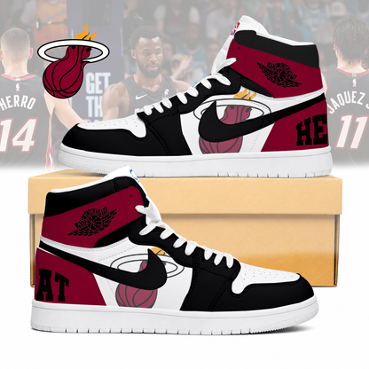 FINAL SALE - NEW CUSTOMIZED NBA20 MHE MIAMI HEAT AIR JORDAN SNEAKERS
