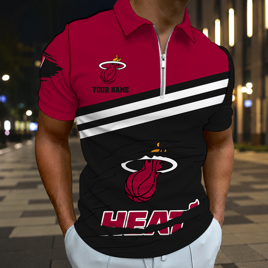 FINAL SALE - NEW CUSTOMIZED NBA20 MHE MIAMI HEAT T-SHIRT, POLO SHIRT, ZIP POLO SHIRT, SWEATSHIRT, HOODIE & ZIP HOODIE