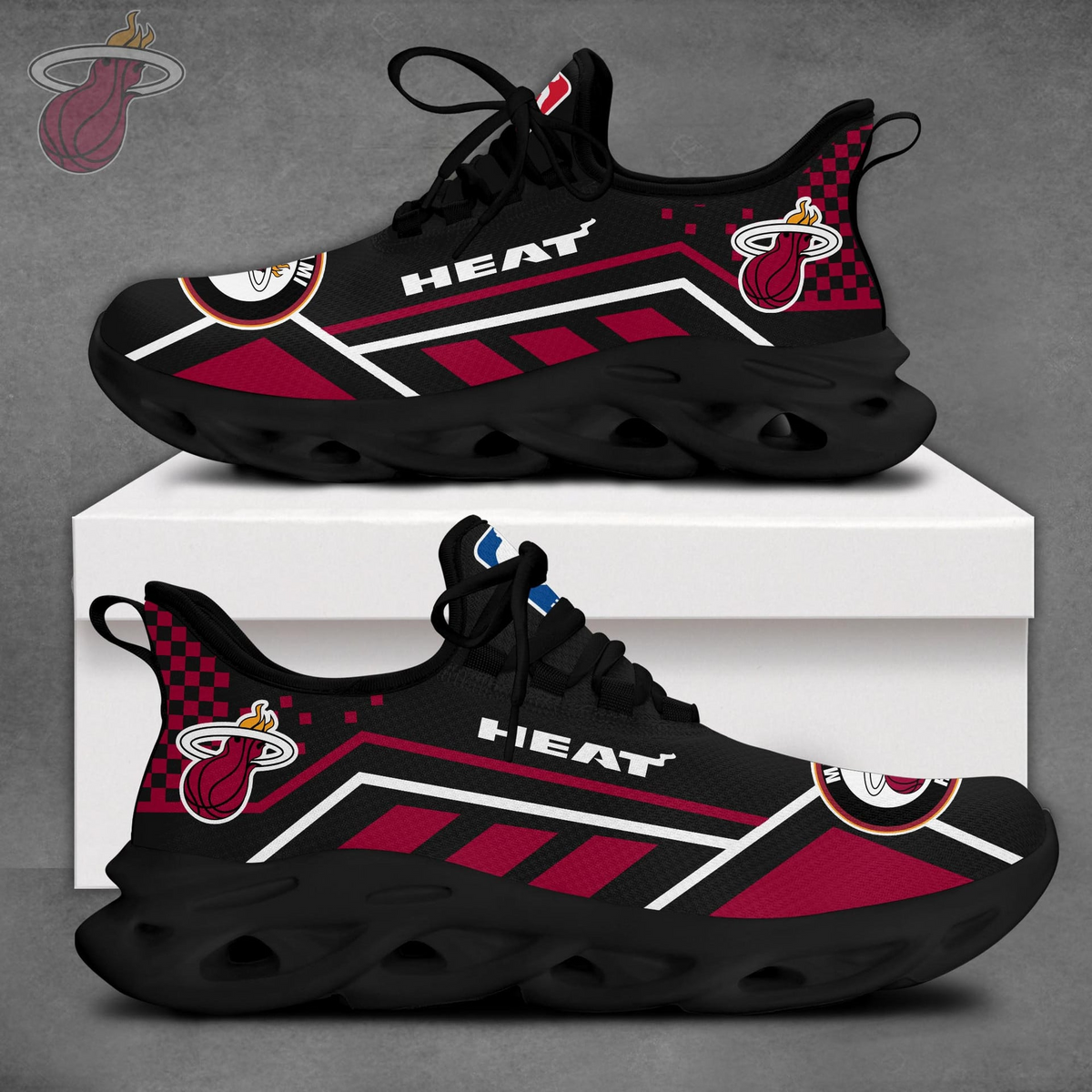LIMITED EDITION - NEW CUSTOMIZED NBA20 MHE MIAMI HEAT MAX SOUL SHOES