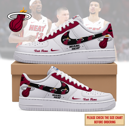 EXCLUSIVE EDITION - NEW CUSTOMIZED NBA20 MHE MIAMI HEAT AF1 SNEAKERS