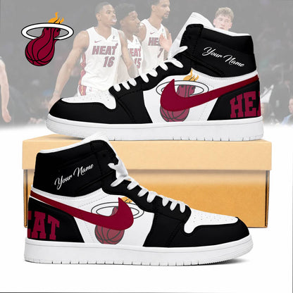 FINAL SALE - NEW CUSTOMIZED NBA20 MHE MIAMI HEAT AIR JORDAN SNEAKERS