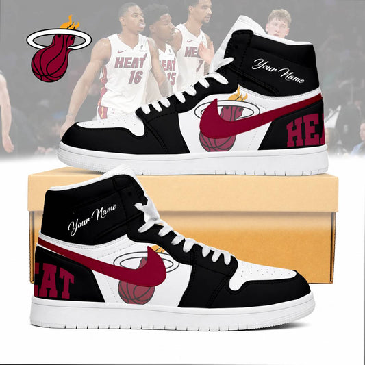 FINAL SALE - NEW CUSTOMIZED NBA20 MHE MIAMI HEAT AIR JORDAN SNEAKERS