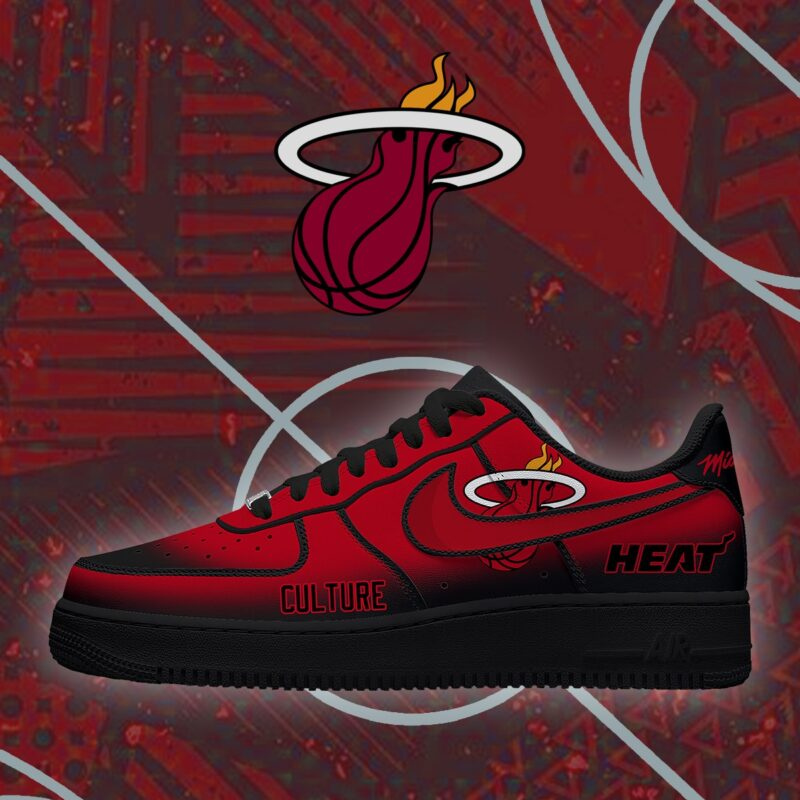 FINAL SALE - NEW CUSTOMIZED NBA20 MHE MIAMI HEAT AF1 SHOES