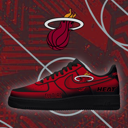 FINAL SALE - NEW CUSTOMIZED NBA20 MHE MIAMI HEAT AF1 SHOES