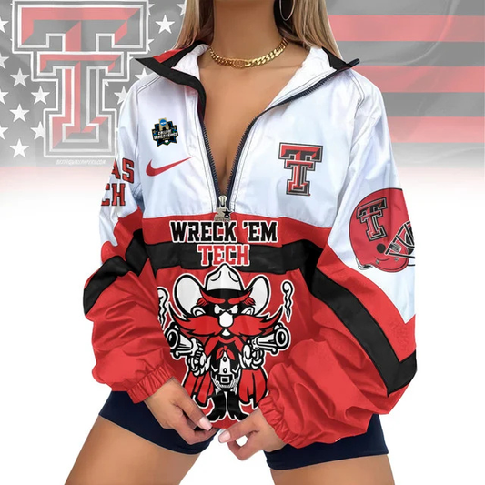 LIMITED EDITION - NEW CUSTOMIZED CWS NCAA20 TRR TR RAIDER V-NECK ZIPPER SWEATSHIRT JACKET