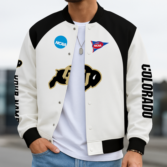 LIMITED DROP - NEW CUSTOMIZED | NCAA FBS20 CRB CR BUFFALOES BASEBALL JACKET, SATIN VARSITY JACKET