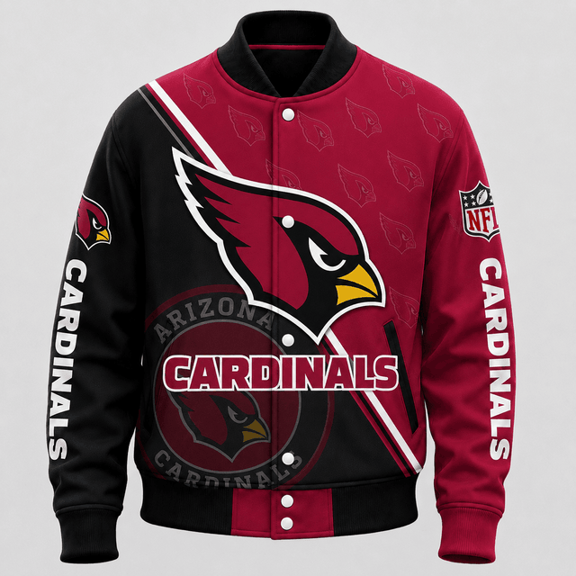 SPECIAL EDITION - NEW CUSTOMIZED | NFL20 ARC ARIZONA CARDINALS SATIN VARSITY & BASEBALL JACKET