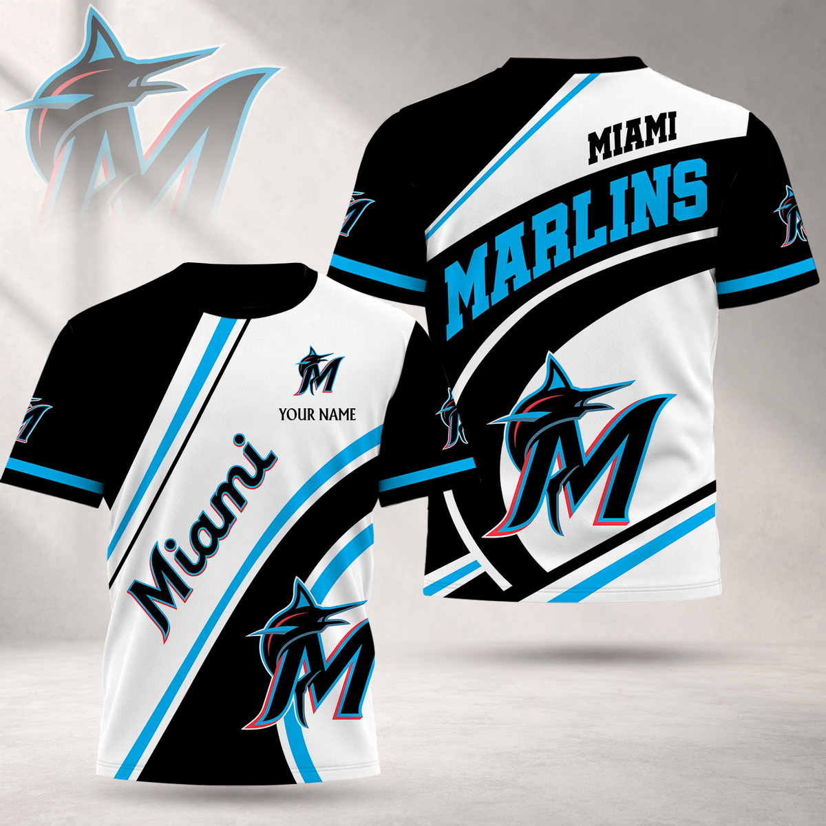 EXCLUSIVE EDITION - NEW CUSTOMIZED MLB20 MMS MIAMI MARLINS T-SHIRT, POLO SHIRT, ZIP POLO SHIRT, SWEATSHIRT, HOODIE & ZIP HOODIE