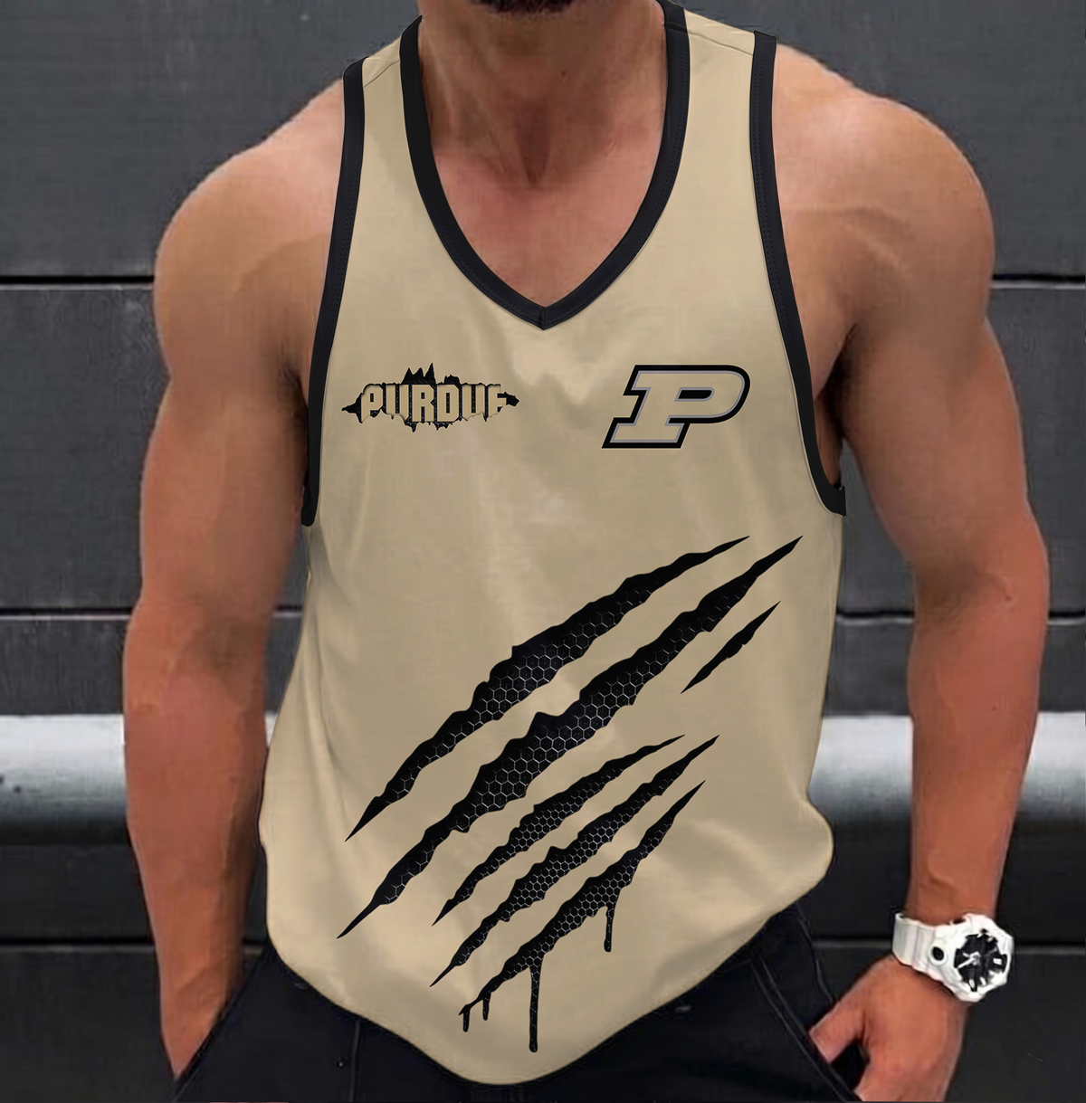 EXCLUSIVE EDTION - NEW CUSTOMIZED NCAA MAM20 PUB PURDUE BOILERMAKERS STRAPPY UNISEX TANK TOP