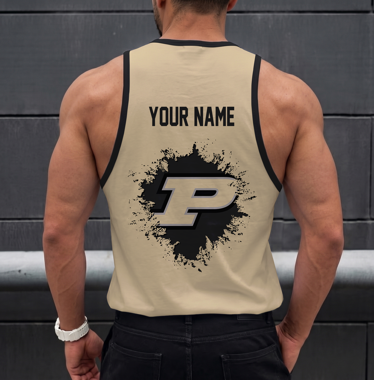 EXCLUSIVE EDTION - NEW CUSTOMIZED NCAA MAM20 PUB PURDUE BOILERMAKERS STRAPPY UNISEX TANK TOP