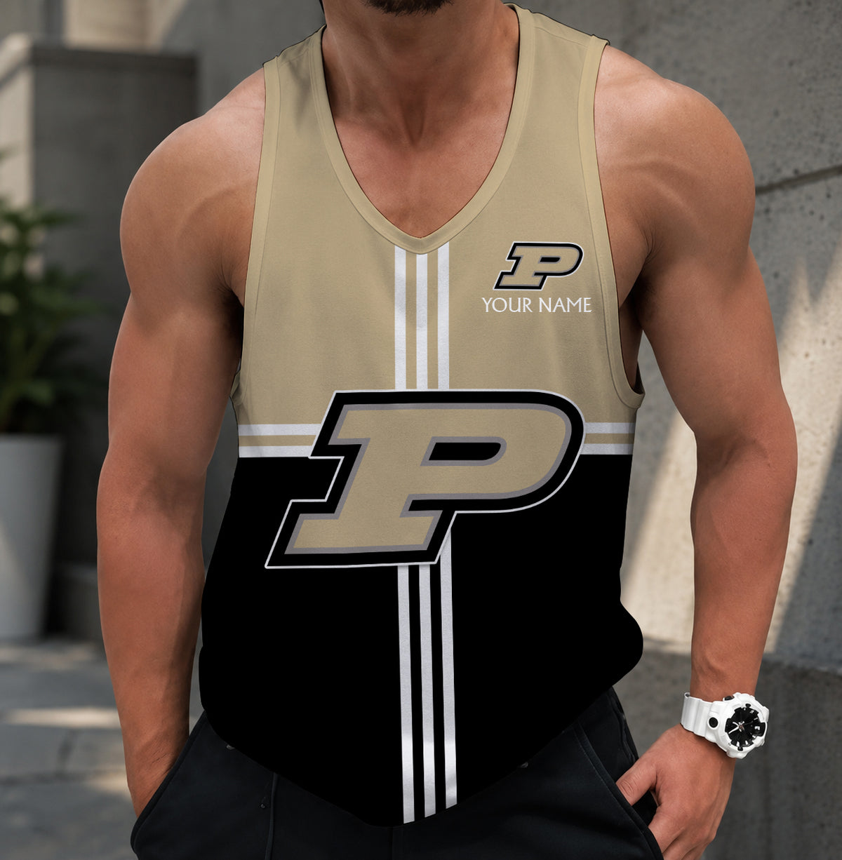 EXCLUSIVE EDTION - NEW CUSTOMIZED NCAA MAM20 PUB PURDUE BOILERMAKERS STRAPPY UNISEX TANK TOP