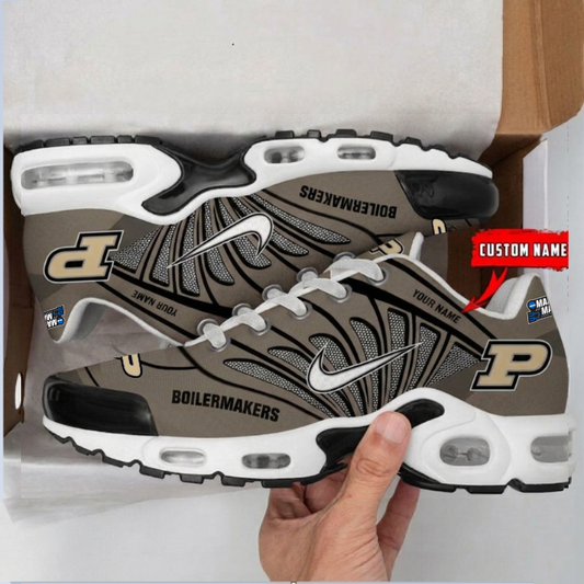 ELITE EDITION - NEW CUSTOMIZED NCAA MAM20 PUB PU BOILERMAKERS UNISEX AIR MAX PLUS SNEAKERS