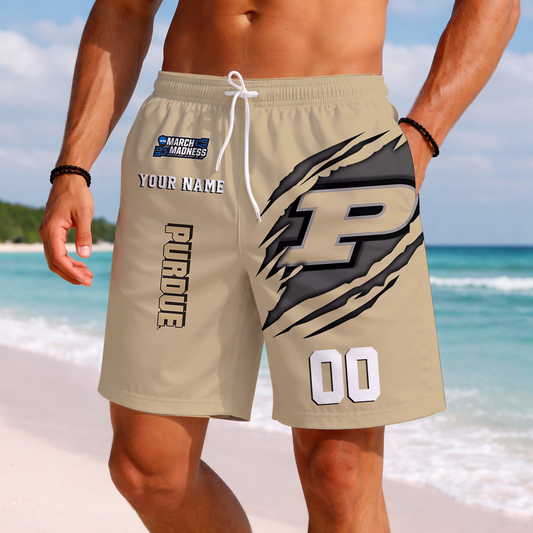 LIMITED DROP - NEW CUSTOMIZED | NCAA MAM20 PUB PU BOILERMAKERS SHORT PANTS