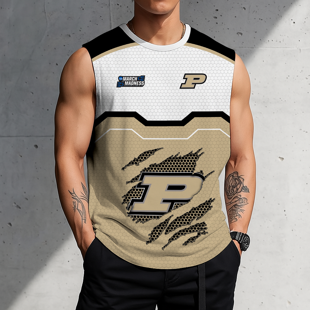 LIMITED EDITION - NEW CUSTOMIZED NCAA MAM20 PUB PURDUE BOILERMAKERS MEN'S GYM SHIRT