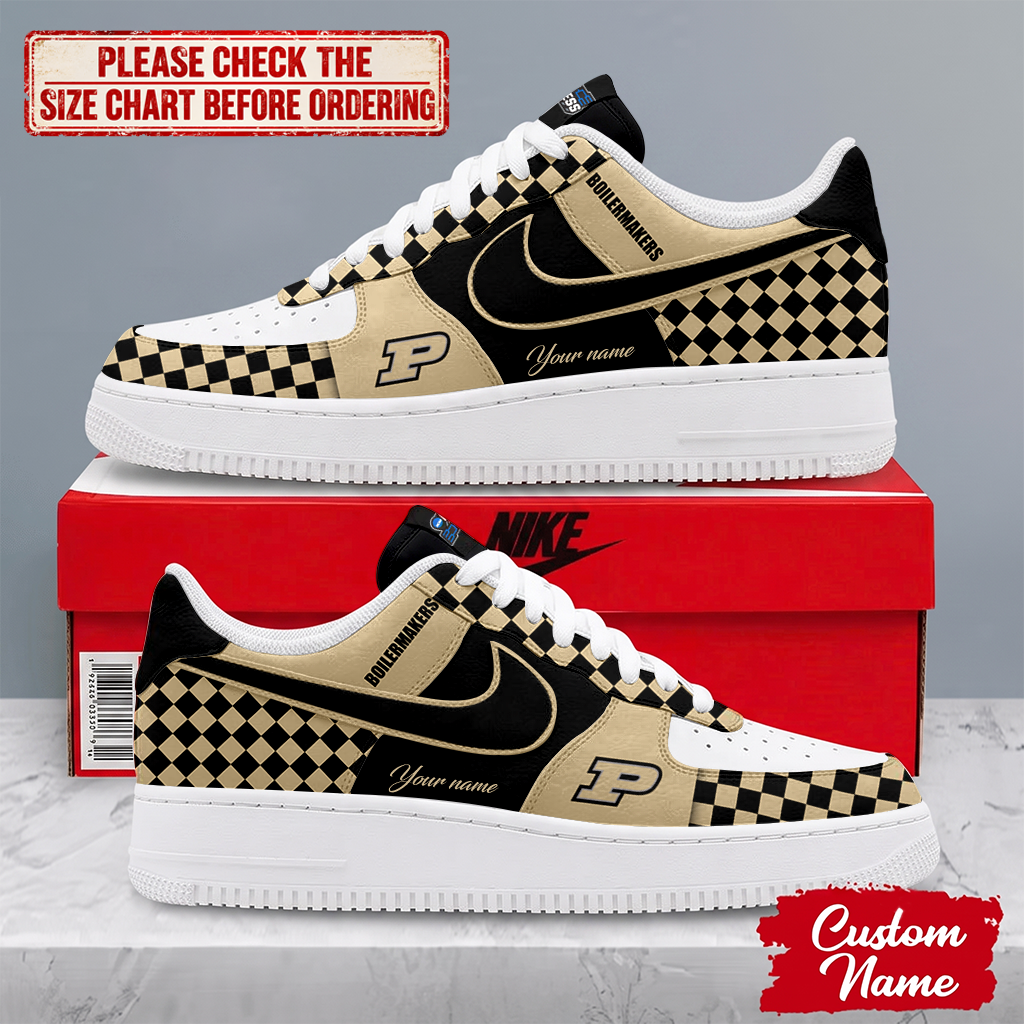 SPECIAL EDITION - NEW CUSTOMIZED NCAA MAM20 PUB PURDUE BOILERMAKERS AF1 SHOES