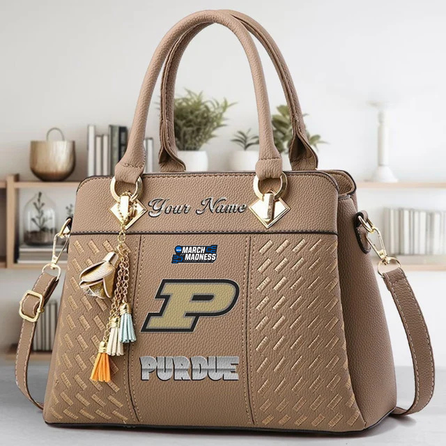 VIRAL EDITON - NEW CUSTOMIZED NCAA MAM20 PUB PU BOILERMAKERS ZIP HANDBAG MULTICOLOR