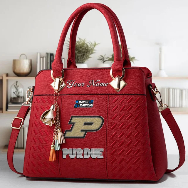VIRAL EDITON - NEW CUSTOMIZED NCAA MAM20 PUB PU BOILERMAKERS ZIP HANDBAG MULTICOLOR
