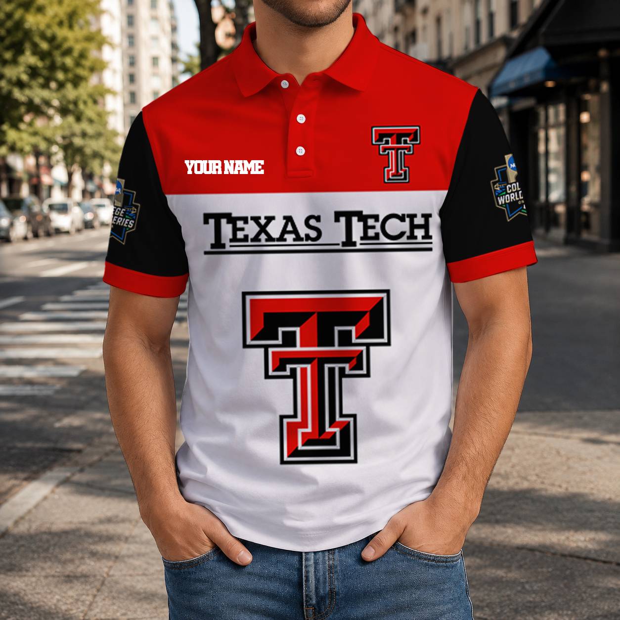 VIRAL EDITION - NEW CUSTOMIZED NCAA CWS20 TRR TEXAS TECH RED RAIDERS T-SHIRT, POLO SHIRT, ZIP POLO SHIRT, SWEATSHIRT, HOODIE & ZIP HOODIE