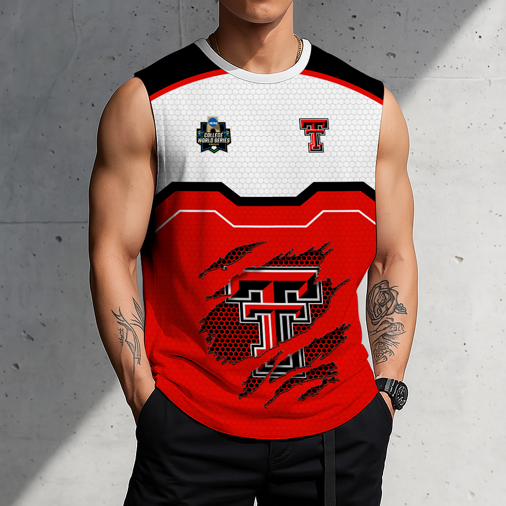 LIMITED EDITION - NEW CUSTOMIZED NCAA CWS20 TRR TEXAS TECH RED RAIDERS MEN'S GYM SHIRT