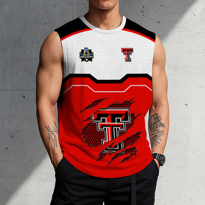 LIMITED EDITION - NEW CUSTOMIZED NCAA CWS20 TRR TEXAS TECH RED RAIDERS MEN'S GYM SHIRT