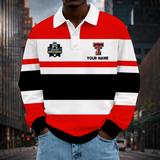 MEGA SALE - NEW CUSTOMIZED CWS NCAA20 TRR TR RAIDER UNISEX LONG SLEEVE POLO