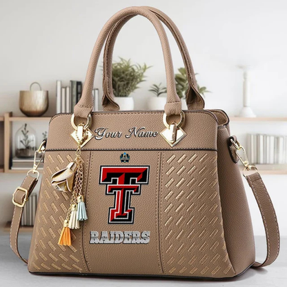 VIRAL EDITON - NEW CUSTOMIZED NCAA CWS20 TRR TR RAIDER ZIP HANDBAG MULTICOLOR