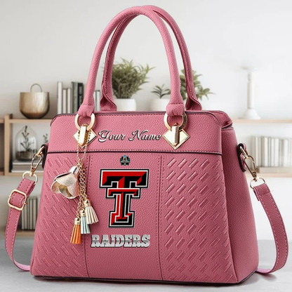 VIRAL EDITON - NEW CUSTOMIZED NCAA CWS20 TRR TR RAIDER ZIP HANDBAG MULTICOLOR