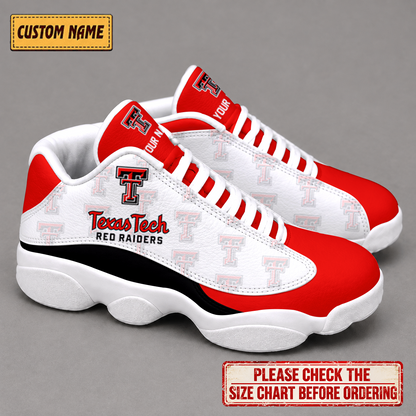 LIMITED EDITION - NEW CUSTOMIZED NCAA CWS20 TRR TEXAS TECH RED RAIDERS AIR JORDAN 13 LOW TOP SNEAKER