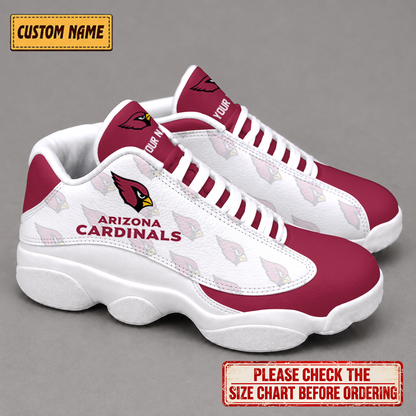 LIMITED EDITION - NEW CUSTOMIZED NFL20 ARC ARIZONA CARDINALS AIR JORDAN 13 LOW TOP SNEAKER