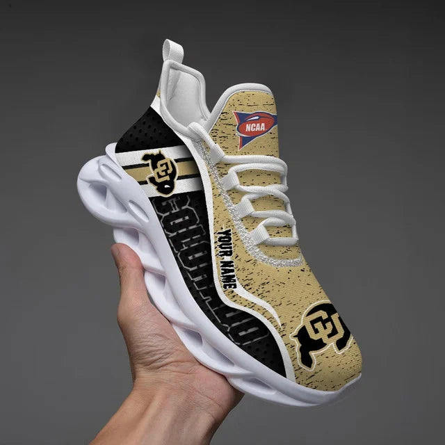 HOT DEAL - NEW CUSTOMIZED NCAA FBS20 CRB COLORADO BUFFALOES CLUNKY SNEAKERS