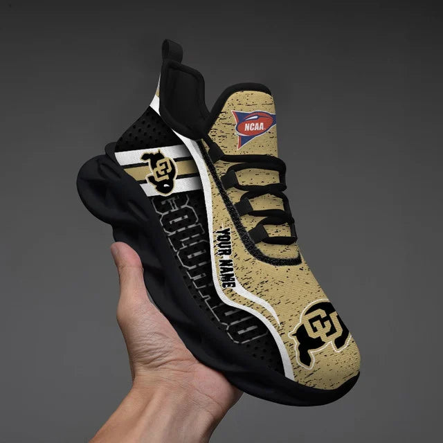 HOT DEAL - NEW CUSTOMIZED NCAA FBS20 CRB COLORADO BUFFALOES CLUNKY SNEAKERS