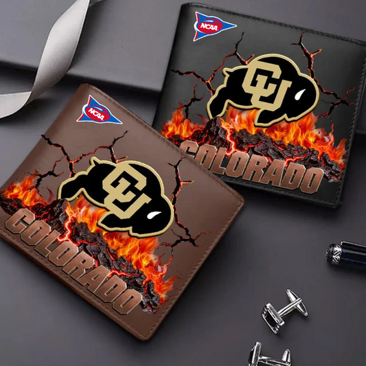 LIMITED EDITION - NEW CUSTOMIZED FBS NCAA20 CRB CR BUFFALOES LEATHER WALLET