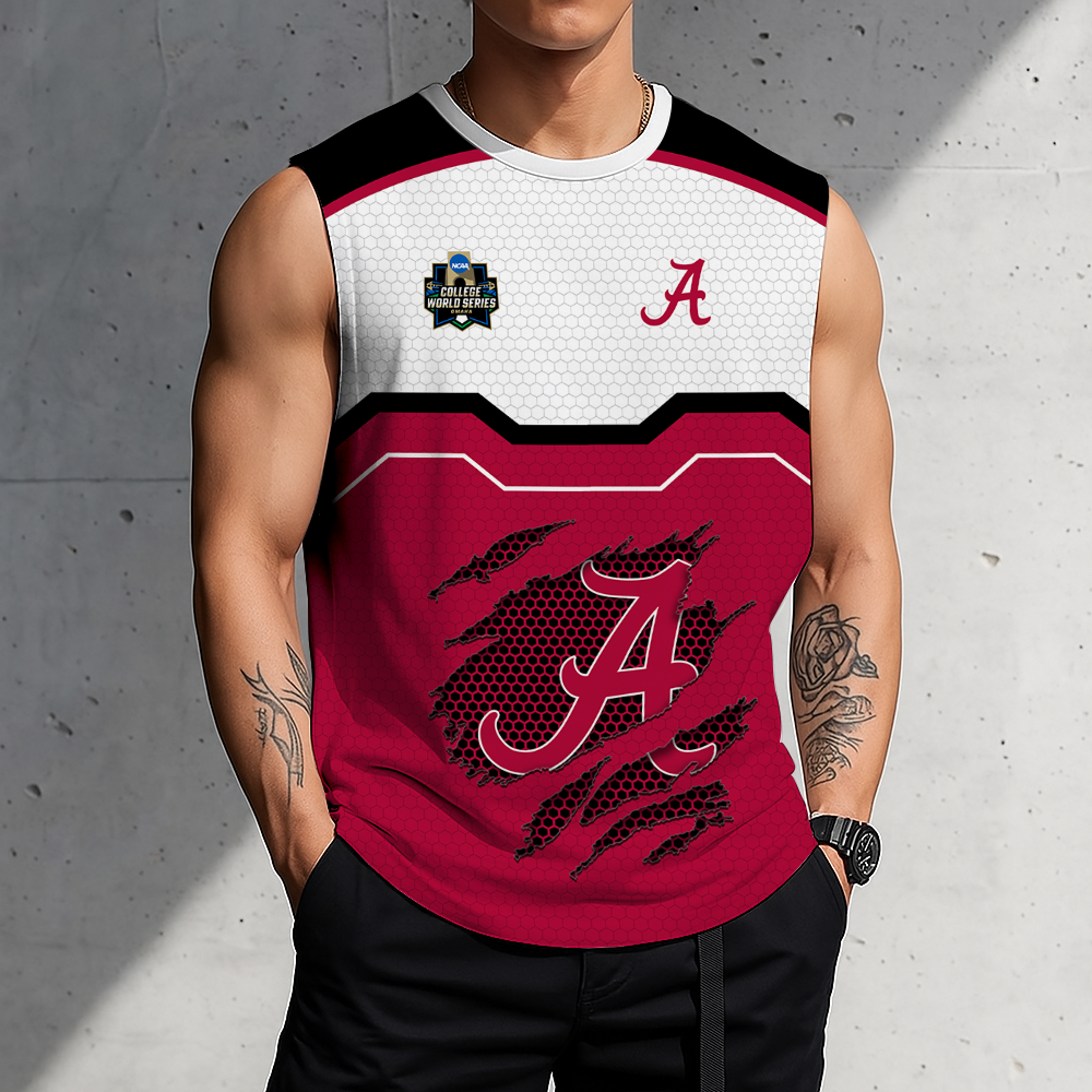 LIMITED EDITION - NEW CUSTOMIZED NCAA CWS21 ABC ALABAMA CRIMSON TIDE MEN'S GYM SHIRT