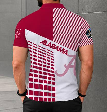 LIMITED EDITION - NEW CUSTOMIZED NCAA CWS21 ABC ALABAMA CRIMSON TIDE POLO SHIRT