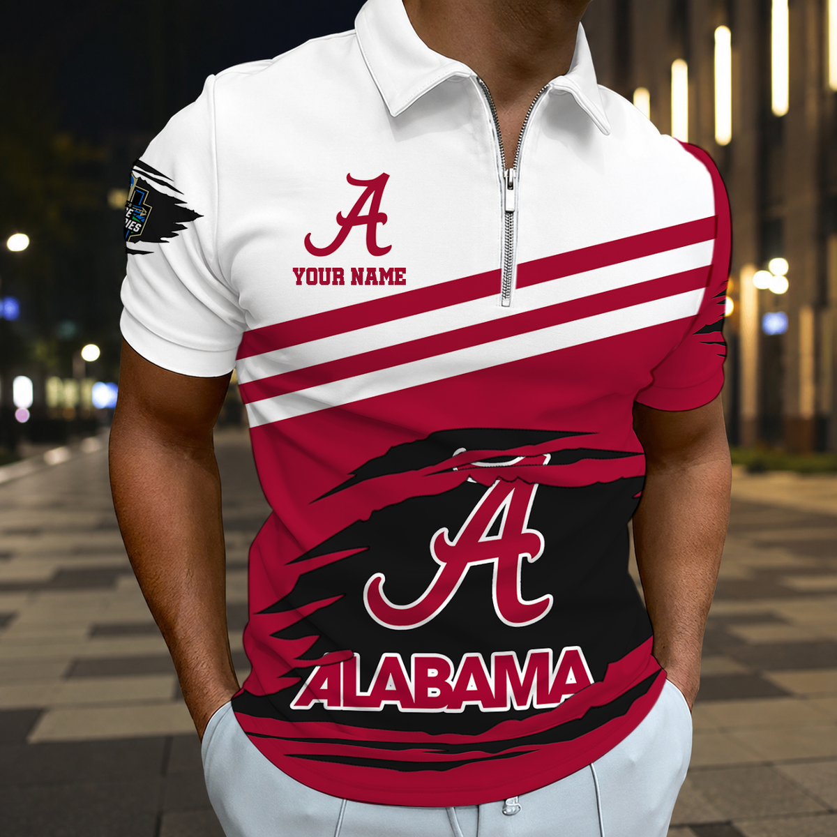SPECIAL EDITION - NEW CUSTOMIZED NCAA CWS21 ABC ALABAMA CRIMSON TIDE T-SHIRT, POLO SHIRT, ZIP POLO SHIRT, SWEATSHIRT, HOODIE & ZIP HOODIE