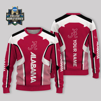 LIMITED EDITION - NEW CUSTOMIZED NCAA CWS21 ABC ALABAMA CRIMSON TIDE UGLY SWEATER
