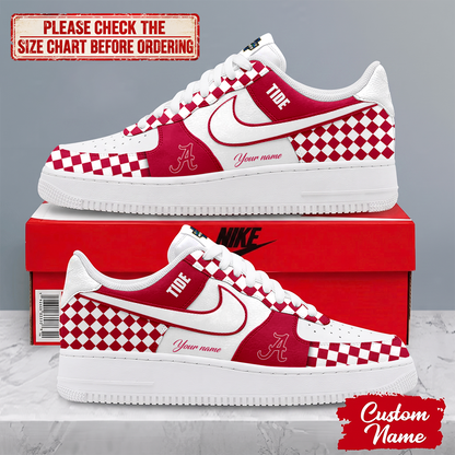 SPECIAL EDITION - NEW CUSTOMIZED NCAA CWS21 ABC ALABAMA CRIMSON TIDE AF1 SHOES