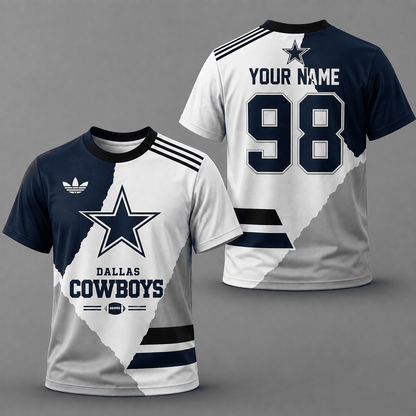 ELITE EDITION - NEW CUSTOMIZED NFL21 DCB DALLAS COWBOYS T-SHIRTS, POLO SHIRT & ZIP POLO SHIRT