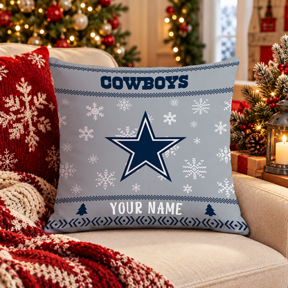 FINAL SALE - NEW PERSONALIZED NFL21 DCB DALLAS COWBOYS PILLOW CASE