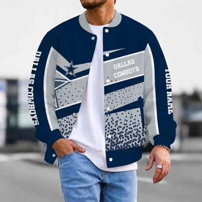 LIMITED EDITION - NEW CUSTOMIZED NFL21 DCB DALLAS COWBOYS SATIN VARSITY & BASEBALL JACKET