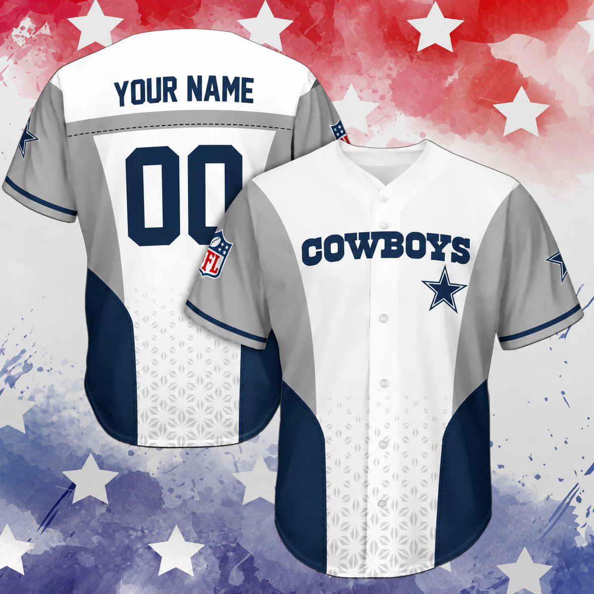 VIRAL EDITION - NEW CUSTOMIZED NFL21 DCB DALLAS COWBOYS BASEBALL JERSEY