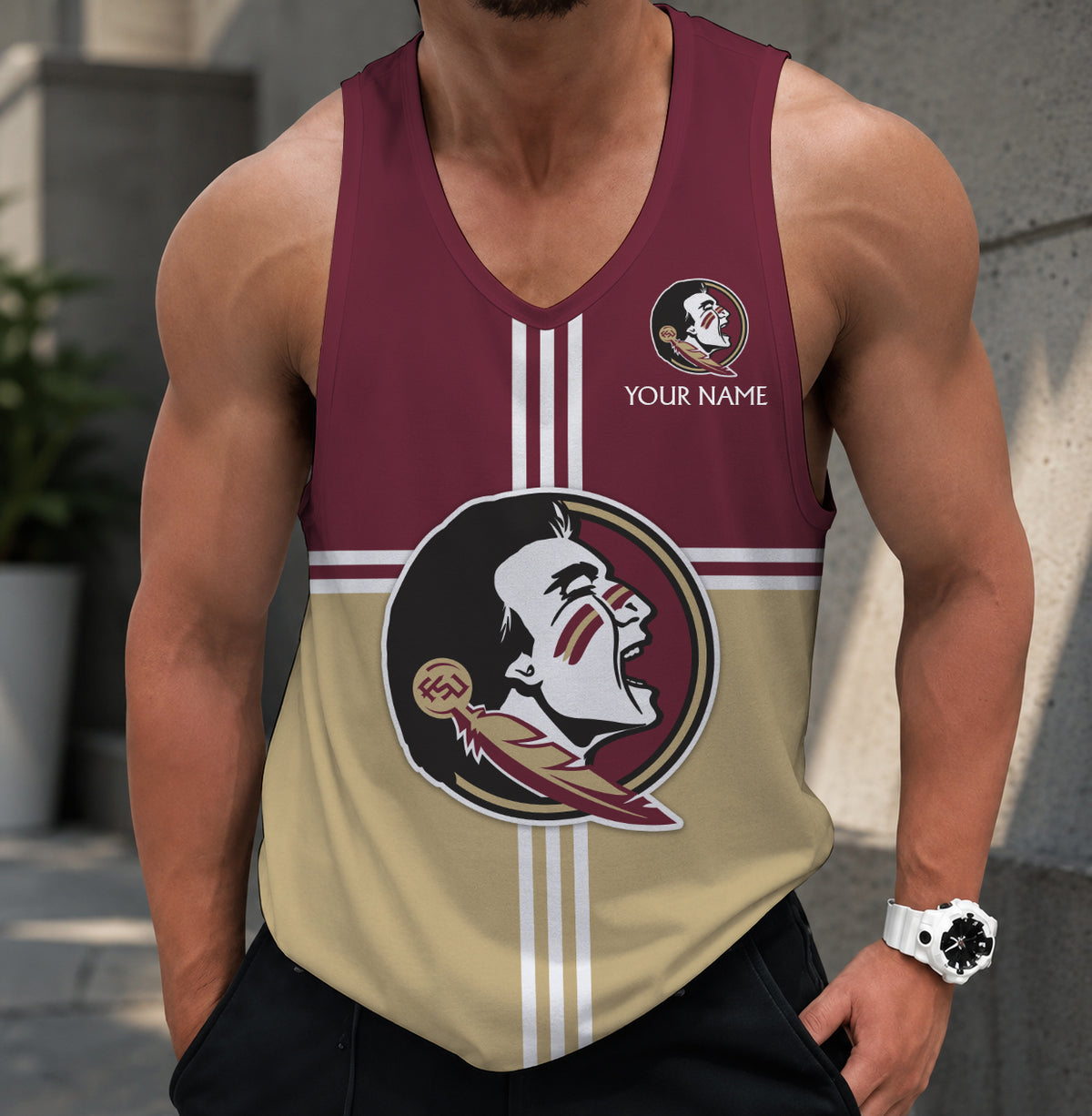 SPECIAL EDITION - NEW CUSTOMIZED NCAA FBS21 FLS FLORIDA STATE SEMINOLES UNISEX TANK TOP