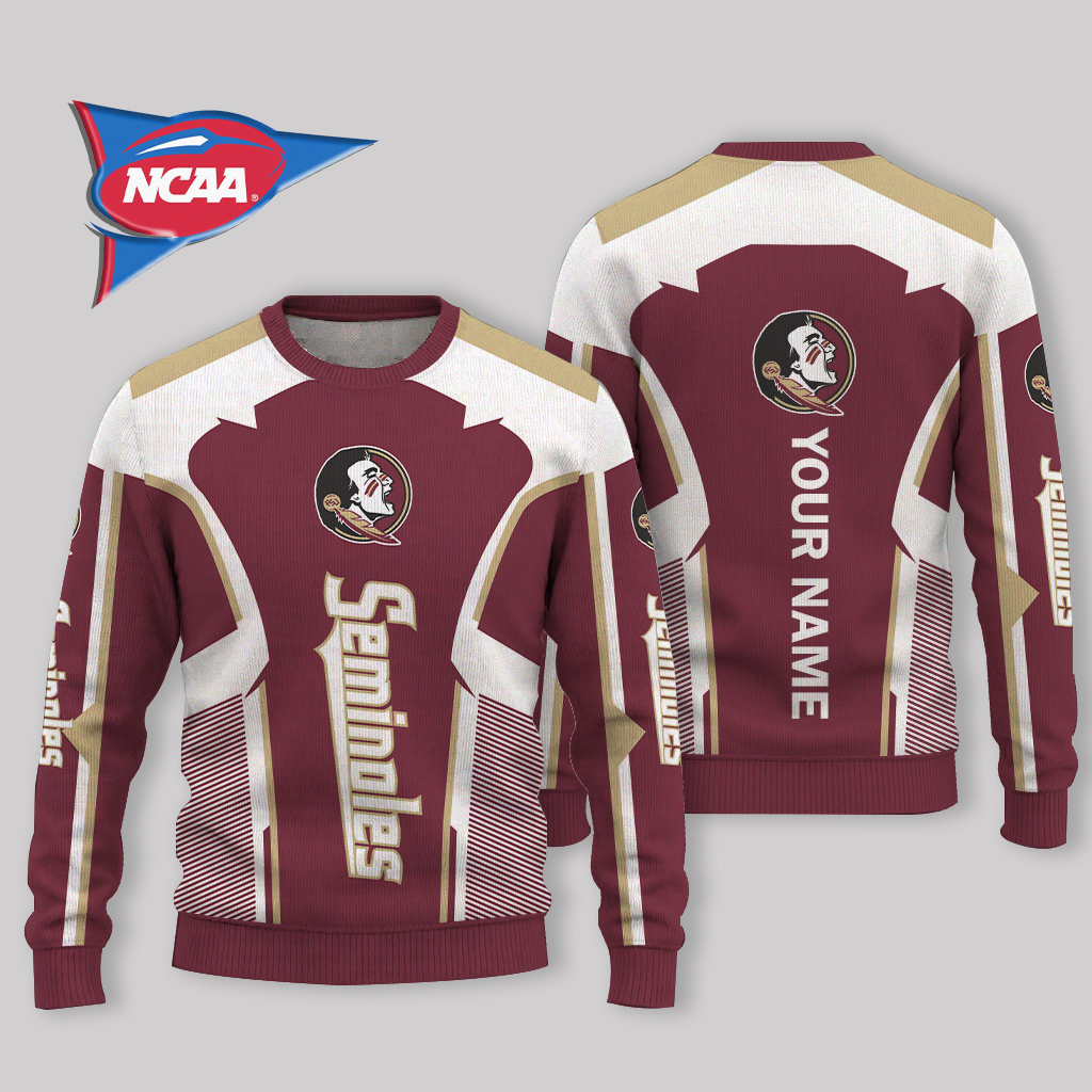 LIMITED EDITION - NEW CUSTOMIZED NCAA FBS21 FLS FLORIDA STATE SEMINOLES UGLY SWEATER