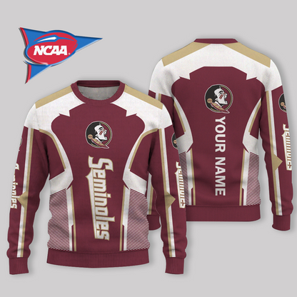 LIMITED EDITION - NEW CUSTOMIZED NCAA FBS21 FLS FLORIDA STATE SEMINOLES UGLY SWEATER