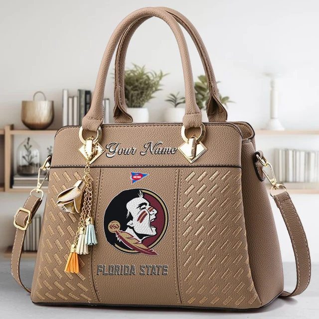 LIMITED EDITION - NEW CUSTOMIZED NCAA FBS21 FLS FL SEMINOLES ZIP HANDBAG MULTICOLOR